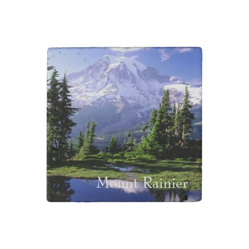 Mount Rainier Stone Magnet