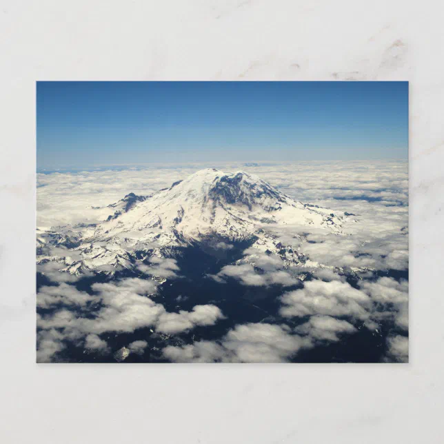 Mount Rainier, Washington, Aerial View, Postcard | Zazzle
