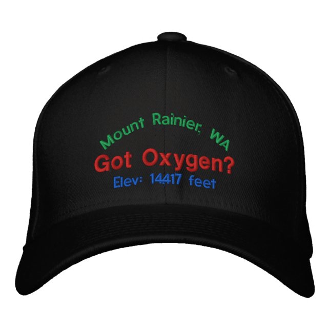 Mount Rainier Washington Elevation Cap (Front)