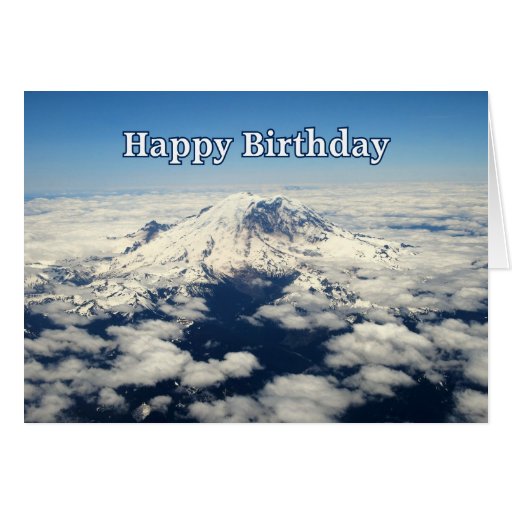 Mount Rainier, Washington, Happy Birthday Card | Zazzle