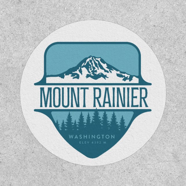Mount Rainier Washington Mountain crest design Patch (Front)