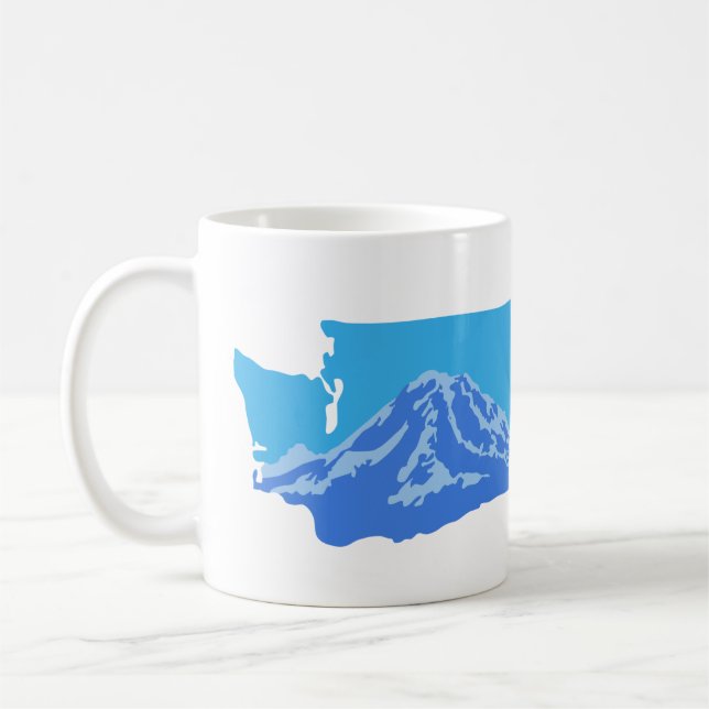 Mount Rainier Washington Mug - color version (Left)