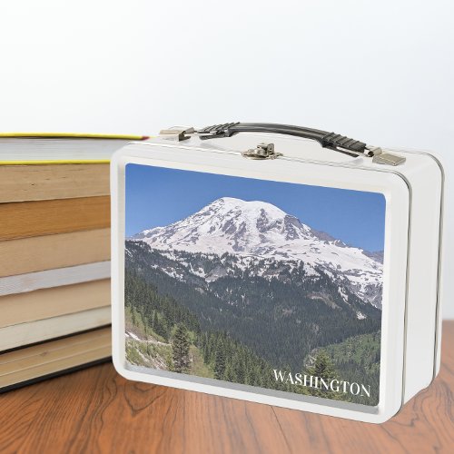Mount Rainier Washington Photo Metal Lunch Box