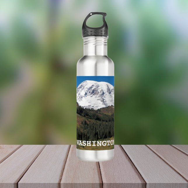 Mount Rainier, Washington Photo Stainless Steel Water Bottle (In Situ)