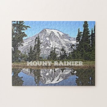 Mount Rainier - Washington State Jigsaw Puzzle by CreativeMastermind at Zazzle