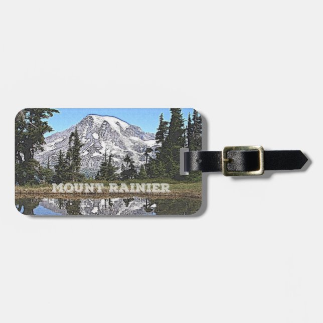Mount Rainier - Washington State Luggage Tag (Front Horizontal)