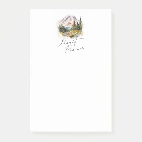 Mount Rainier Watercolor Scenery Post_it Notes