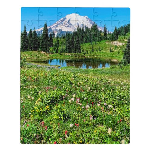 Mount Rainier Wildflowers Photo Jigsaw Puzzle