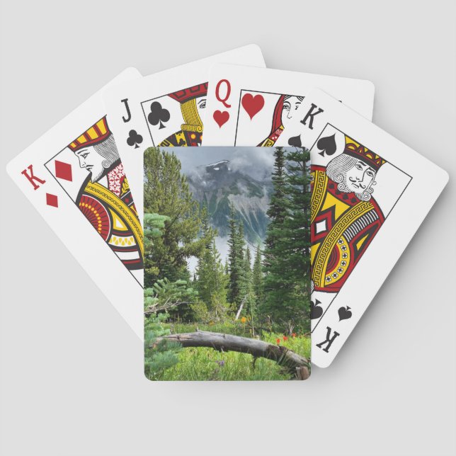 Mount Rainier Wildflowers Poker Cards (Back)