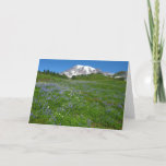 Mount Rainier with Purple Lupins Card