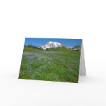 Mount Rainier with Purple Lupins Card