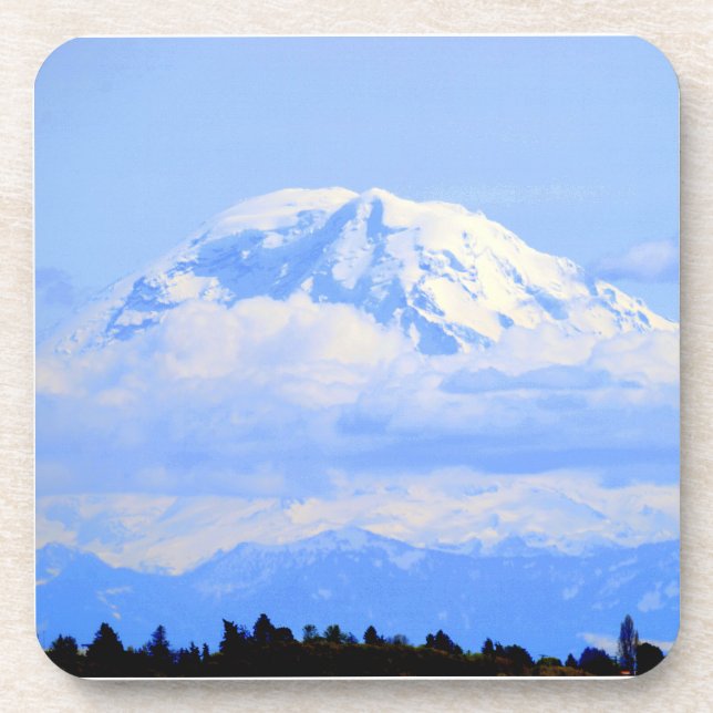 Mount Ranier Beverage Coaster (Front)
