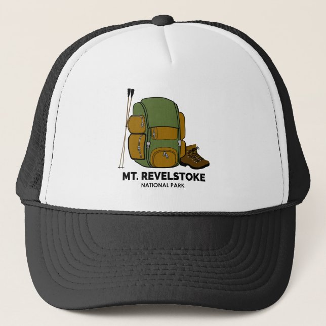 Mount Revelstoke National Park Backpack Trucker Hat (Front)