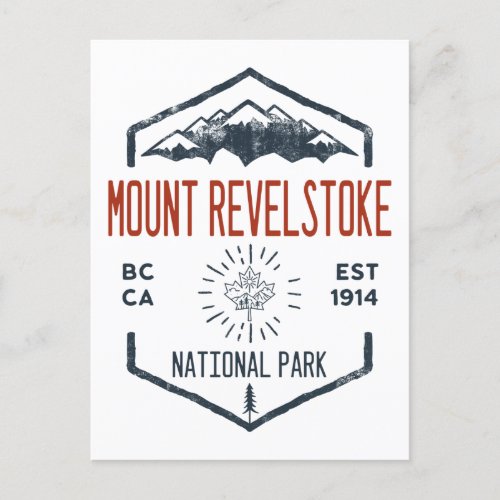 Mount Revelstoke National Park Canada Distressed Postcard