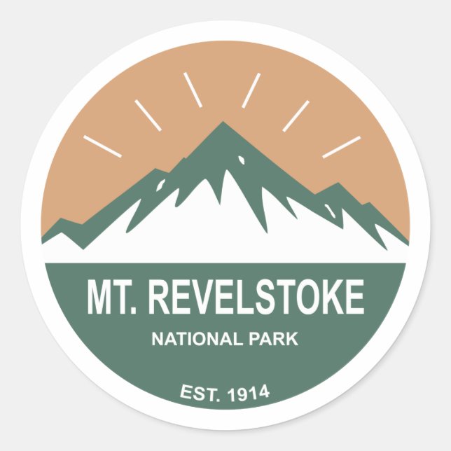 Mount Revelstoke National Park Classic Round Sticker (Front)