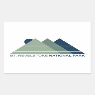 Mount Revelstoke National Park Mountain Sun Rectangular Sticker