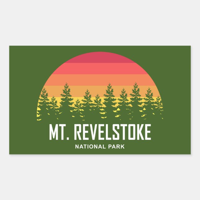 Mount Revelstoke National Park Rectangular Sticker (Front)