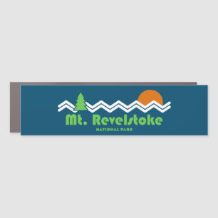 Mount Revelstoke National Park Retro Car Magnet
