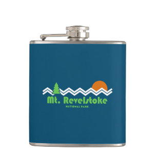 Mount Revelstoke National Park Retro Flask