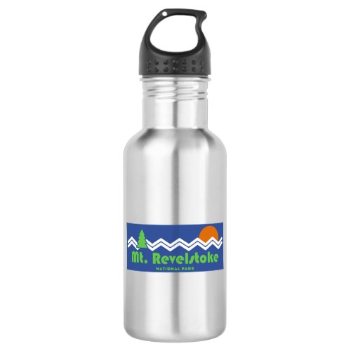 Mount Revelstoke National Park Retro Stainless Steel Water Bottle