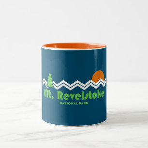 Mount Revelstoke National Park Retro Two-Tone Coffee Mug