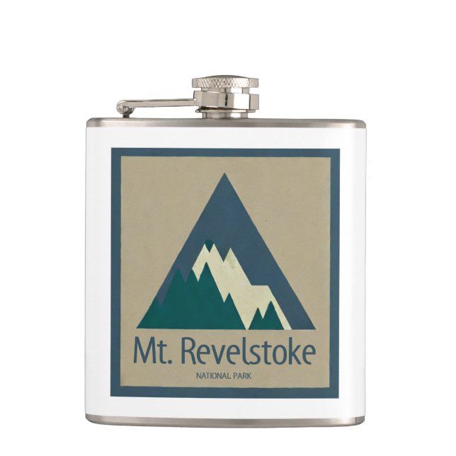 Mount Revelstoke National Park Rustic Flask (Front)