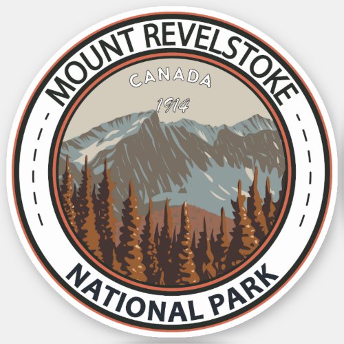 Mount Revelstoke National Park Travel Art Vintage Sticker