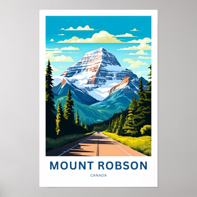 Mount Robson Canada Travel Print (Front)