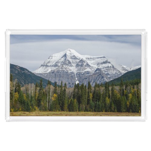 Mount Robson Canadian Landscape Scenery Acrylic Tray