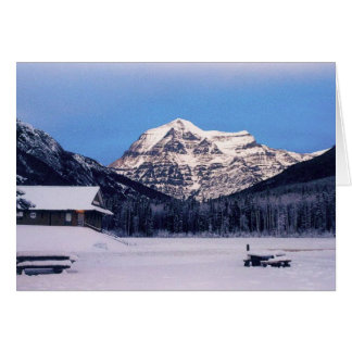 Mount Robson in Winter Cards