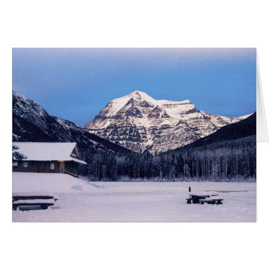 Mount Robson in Winter Cards (Front Horizontal)