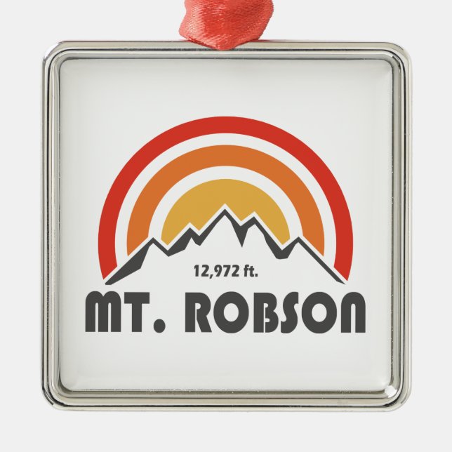 Mount Robson Metal Ornament (Front)