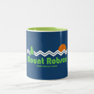 Mount Robson Provincial Park Retro Two-Tone Coffee Mug