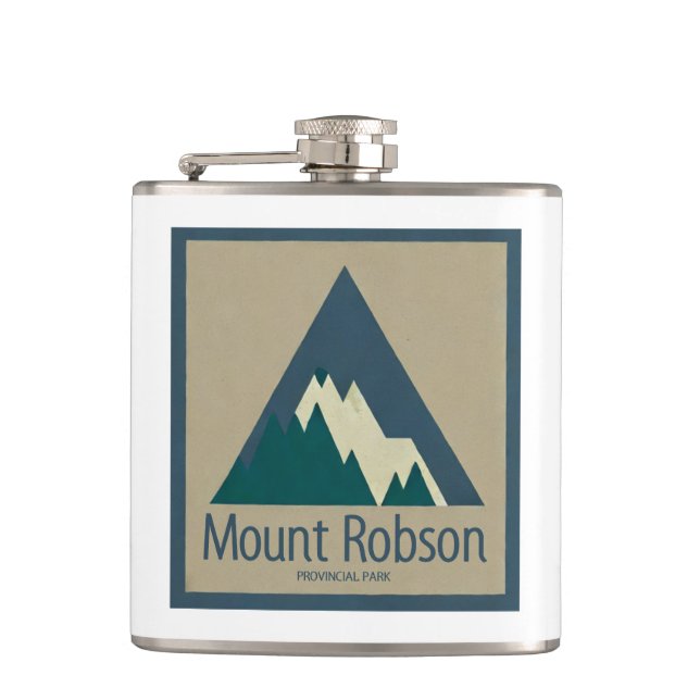 Mount Robson Provincial Park Rustic Flask (Front)