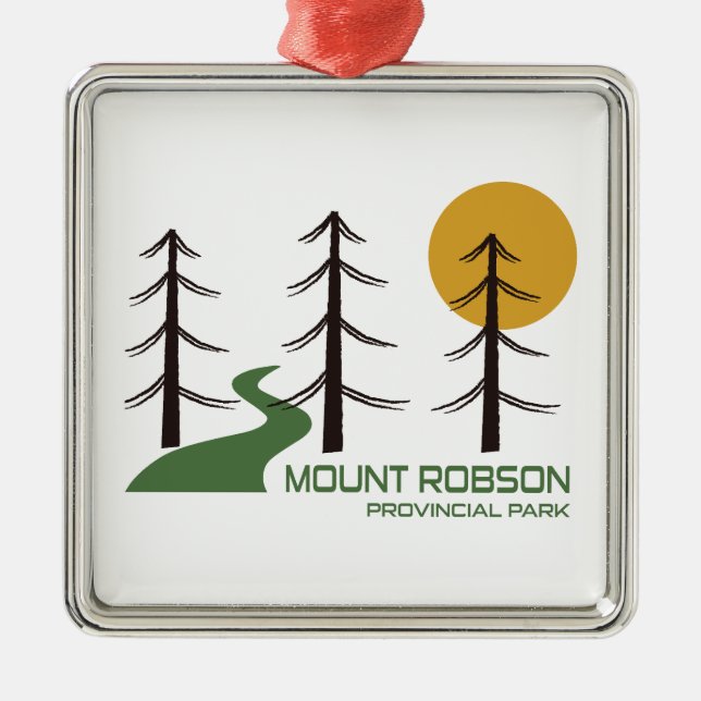 Mount Robson Provincial Park Trail Metal Ornament (Front)