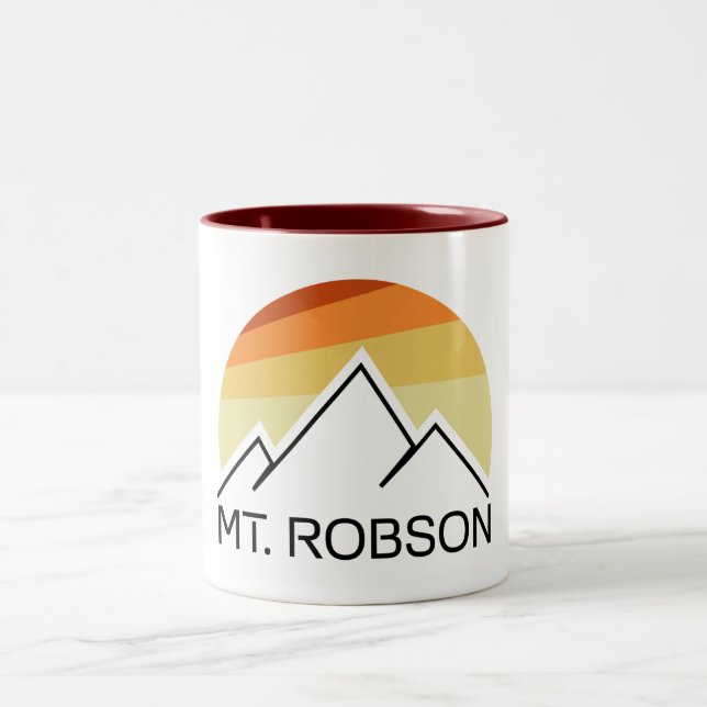 Mount Robson Retro Two-Tone Coffee Mug (Center)