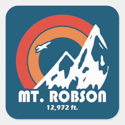 Mount Robson Sun Eagle Square Sticker