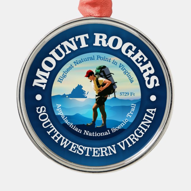 Mount Rogers (C) Metal Ornament (Front)