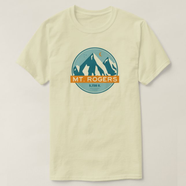 Mount Rogers Virginia Stars Moon T-Shirt (Design Front)