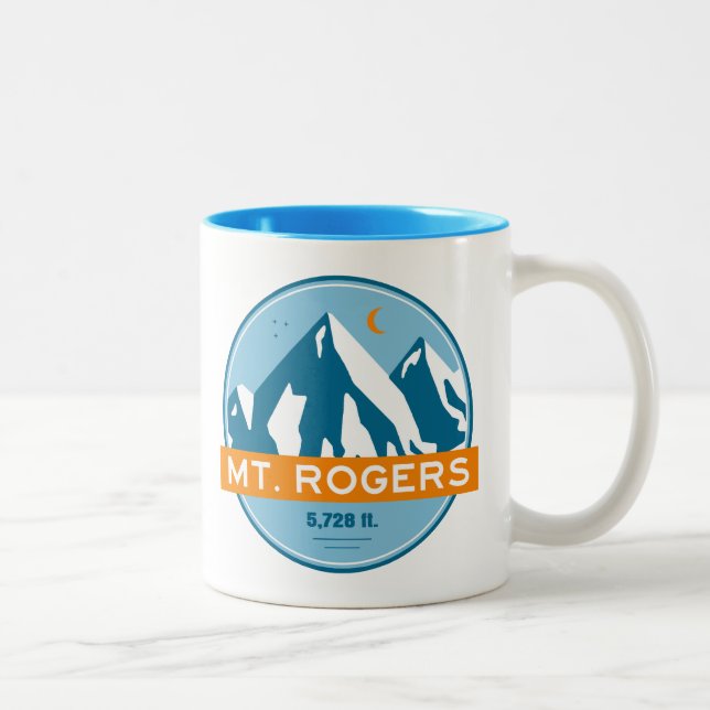 Mount Rogers Virginia Stars Moon Two-Tone Coffee Mug (Right)