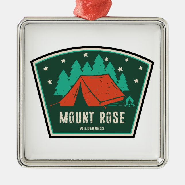 Mount Rose Wilderness Nevada Camping Metal Ornament (Front)