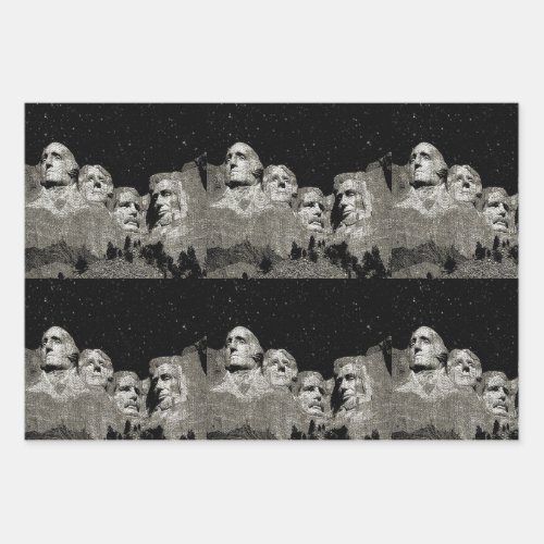 Mount Rushmore American Presidents  Wrapping Paper Sheets