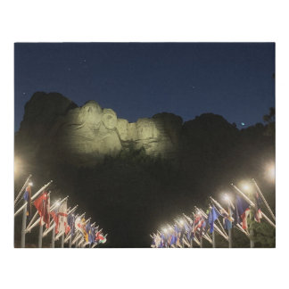 Mount Rushmore at Night Faux Canvas Print