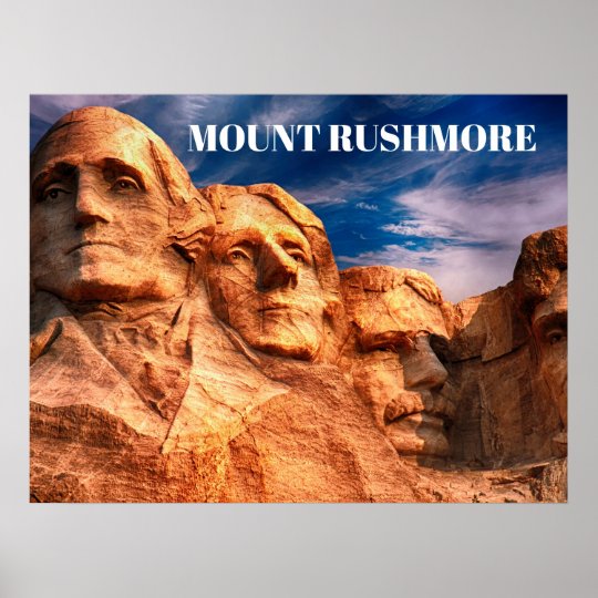 Mount Rushmore Black Hills South Dakota Usa Travel Poster Zazzle Com