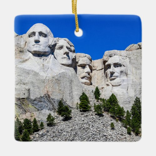 Mount Rushmore Ceramic Ornament