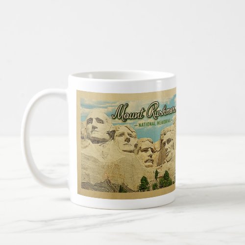 Mount Rushmore Coffee Mug Vintage Travel Cup