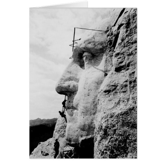Mount Rushmore Construction of George Washington Cards (Front)