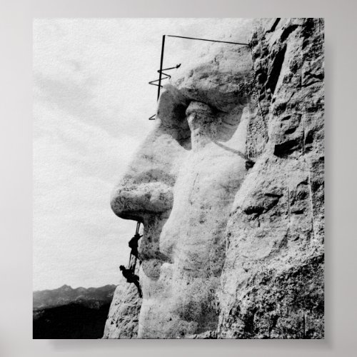 Mount Rushmore construction Poster