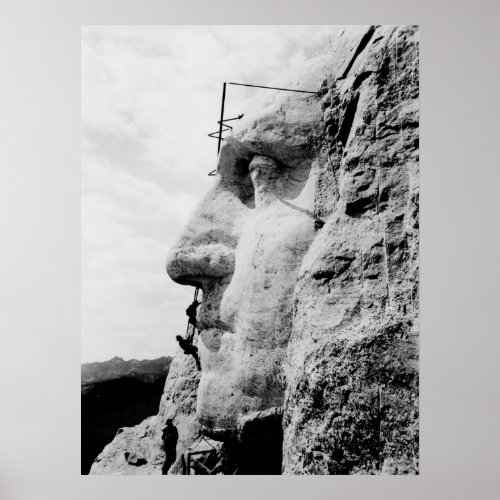 Mount Rushmore construction Poster