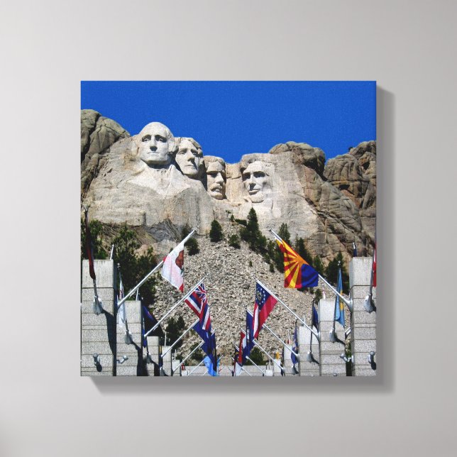 Mount Rushmore Customizable Photo Souvenir Canvas Print (Front)